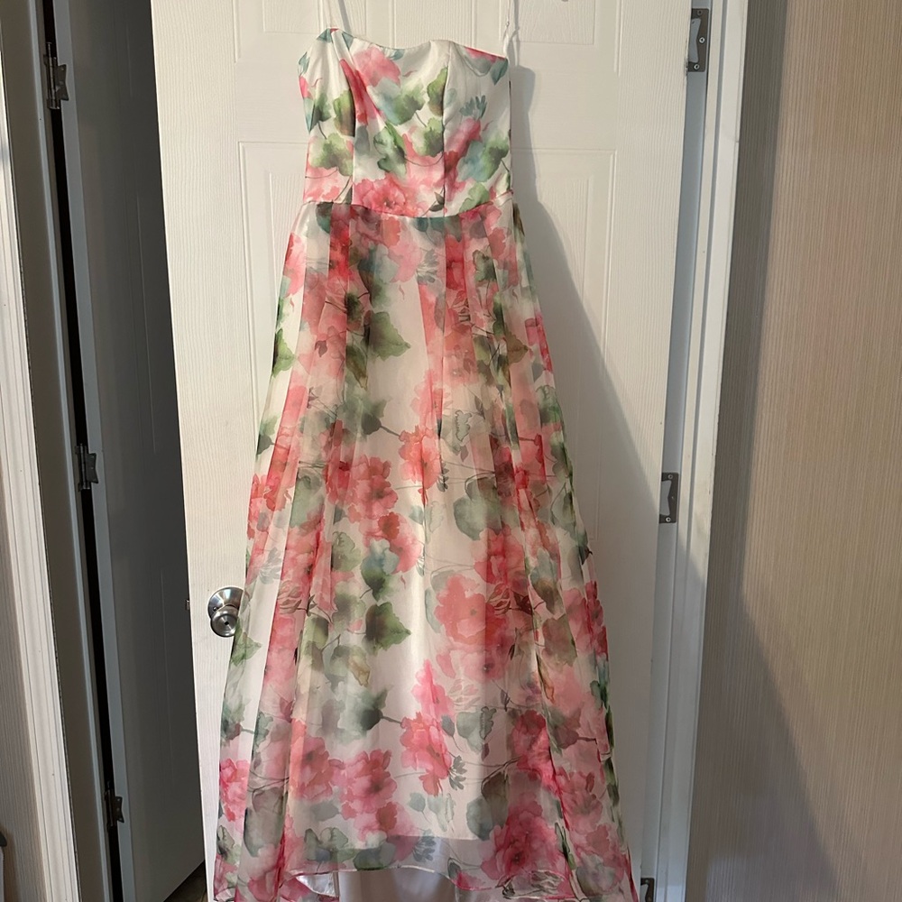 B Darlin Pink Strapless Dress